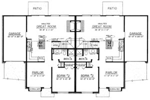 Floor Plan - Main Floor for European House Plan #303-422 - 2 bed, 2 bath