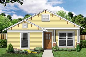 Cottage Exterior - Front Elevation Plan #84-495