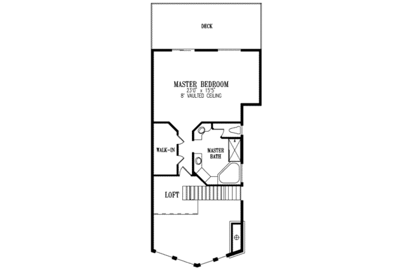 Architectural House Design - Floor Plan - Upper Floor House Plan #1-473 - 3 bed, 2.5 bath