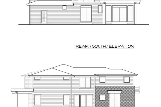 Exterior - Other Elevation 4 for Contemporary House Plan #1066-97 - 5 bed, 4.5 bath