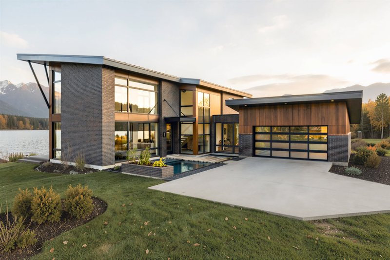 Dream House Plan - Exterior - Front Elevation 3 for Modern House Plan #80-229 - 3 bed, 3.5 bath