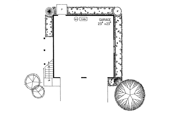 Floor Plan - Main Floor for Traditional House Plan #72-241 - 1 bed, 1 bath