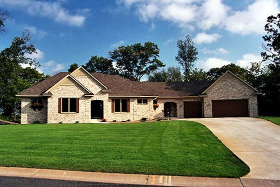 Exterior - Front Elevation for Colonial House Plan #51-325 - 4 bed, 4.5 bath