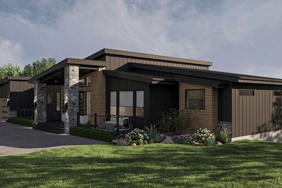Exterior - Other Elevation for Modern House Plan #455-392 - 2 bed, 2 bath