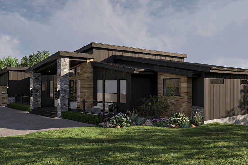 House Design - Exterior - Other Elevation for Modern House Plan #455-392 - 2 bed, 2 bath