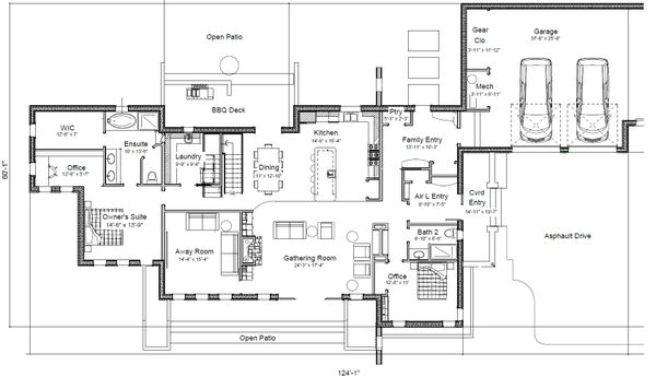 Home Plan - Contemporary Floor Plan - Main Floor Plan #451-24