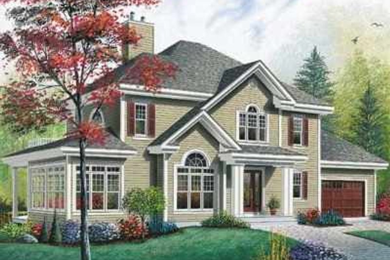 Traditional Style House Plan - 3 Beds 2.5 Baths 2353 Sq/Ft Plan #23-409