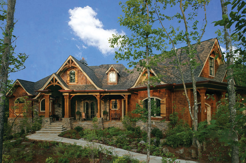 Architectural House Design - Craftsman Exterior - Front Elevation Plan #54-514