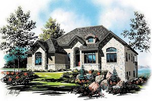 Home Plan - European Exterior - Front Elevation Plan #5-149