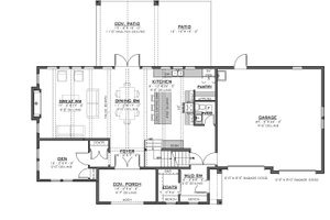 Floor Plan - Main Floor for European House Plan #1086-26 - 3 bed, 2.5 bath