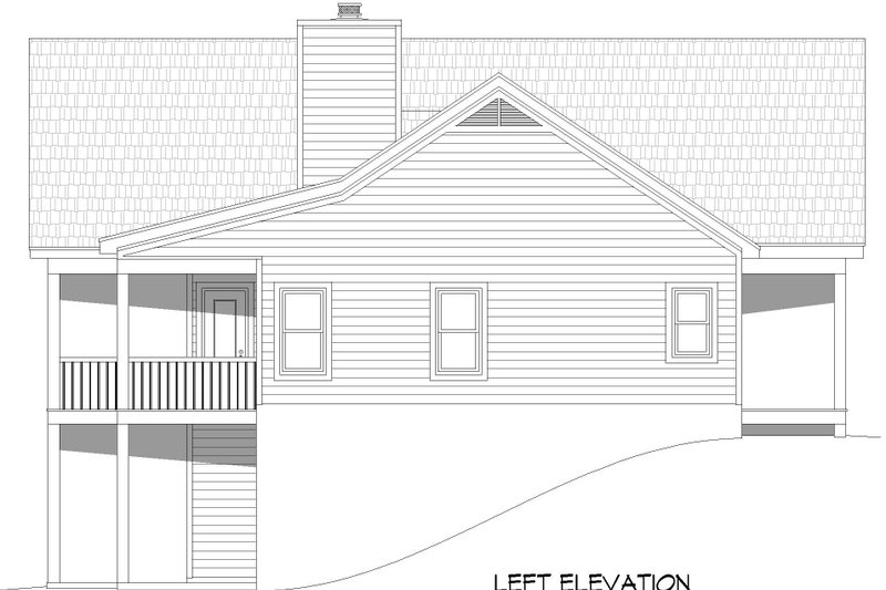Architectural House Design - Exterior - Other Elevation for Southern House Plan #932-860 - 3 bed, 3.5 bath
