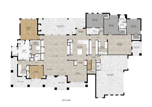 Architectural House Design - Modern Floor Plan - Main Floor Plan #1110-40