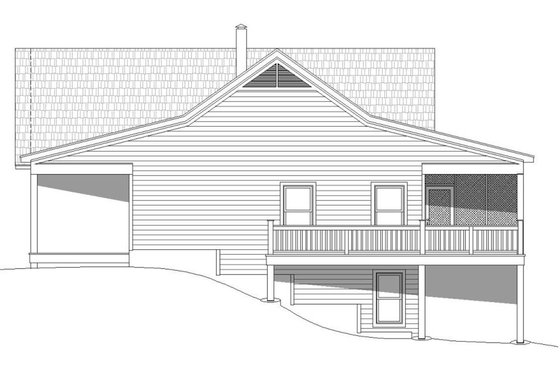 Exterior - Other Elevation 5 for Country House Plan #932-15 - 2 bed, 2 bath