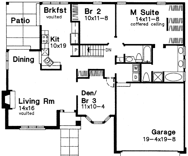 Home Plan - Traditional Floor Plan - Main Floor Plan #320-114