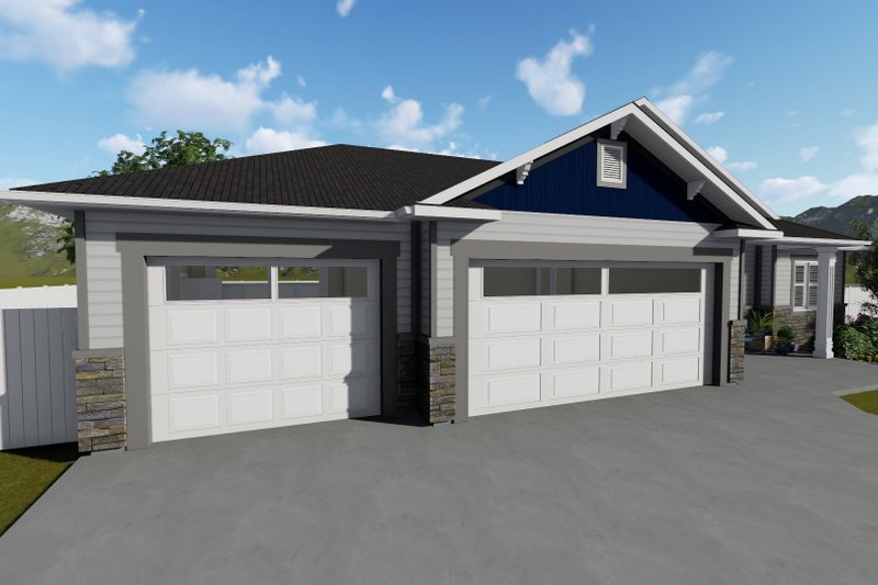 House Plan Design - Exterior - Front Elevation for Ranch House Plan #1060-39 - 3 bed, 2 bath