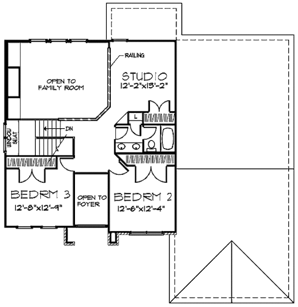 Colonial Floor Plan - Upper Floor Plan #320-448