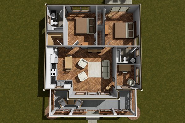 Cottage Floor Plan - Main Floor Plan #513-2273