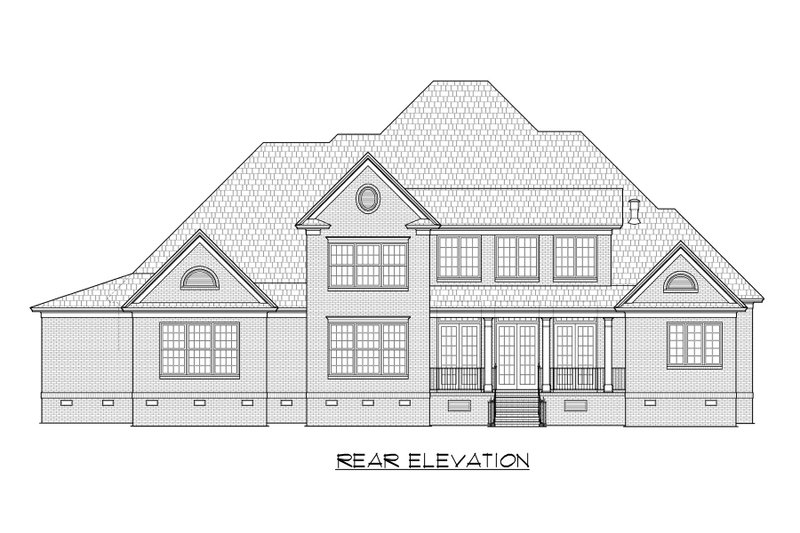 Home Plan - Exterior - Rear Elevation 1 for Classical House Plan #1054-63 - 4 bed, 4 bath