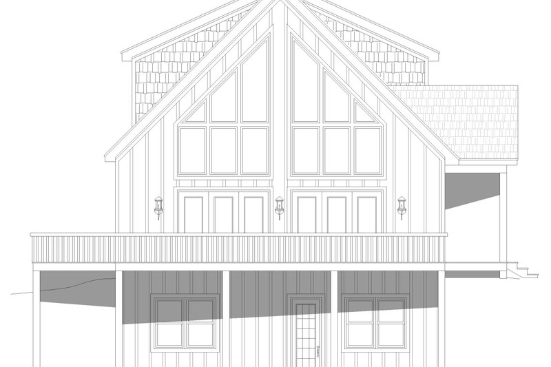 Architectural House Design - Exterior - Other Elevation 5 for Farmhouse House Plan #932-387 - 4 bed, 3.5 bath