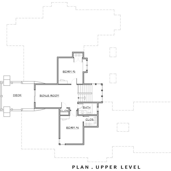 Craftsman Floor Plan - Upper Floor Plan #892-7