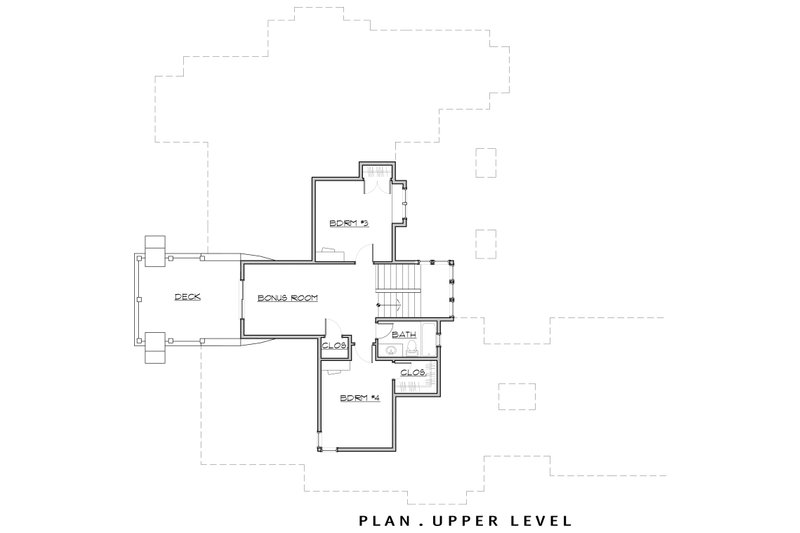 Architectural House Design - Floor Plan - Upper Floor for Craftsman House Plan #892-7 - 4 bed, 3.5 bath