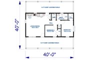 Cottage Style House Plan - 2 Beds 1 Baths 800 Sq/Ft Plan #44-298 