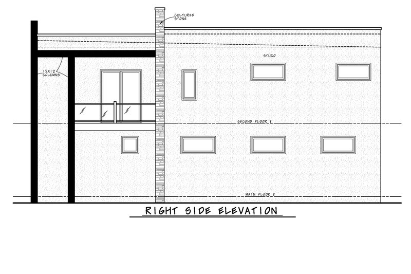 Home Plan - Exterior - Other Elevation 1 for Modern House Plan #20-2521 - 4 bed, 3.5 bath