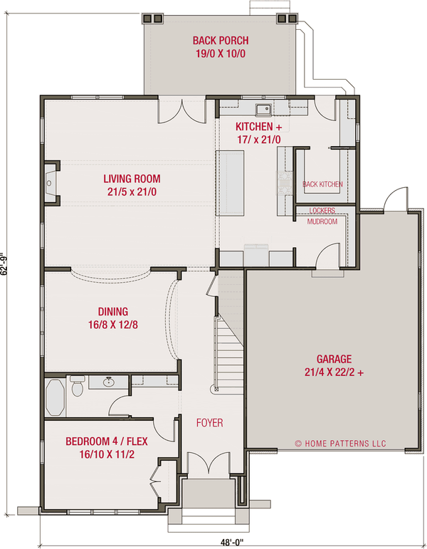 Home Plan - Traditional Floor Plan - Main Floor Plan #461-95
