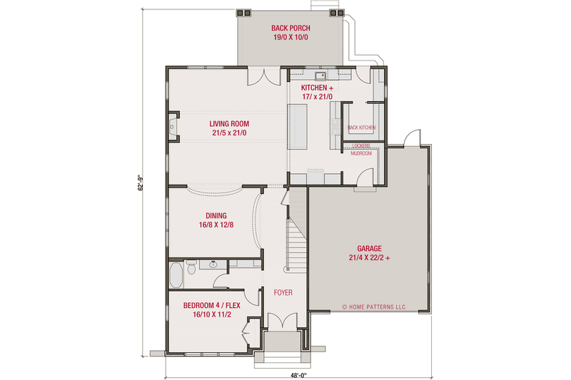 Home Plan - Floor Plan - Main Floor for Traditional House Plan #461-95 - 4 bed, 4 bath