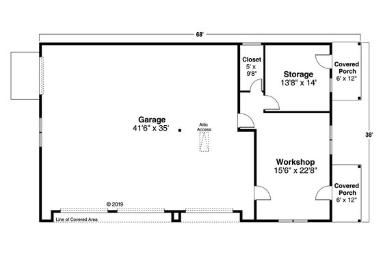 Floor Plan - Main Floor for Mediterranean House Plan #124-1177, 0 bath
