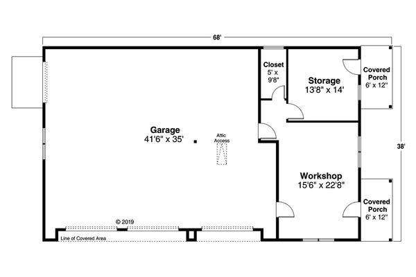 Architectural House Design - Mediterranean Floor Plan - Main Floor Plan #124-1177