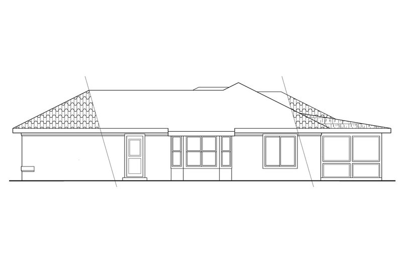 Home Plan - Exterior - Other Elevation 1 for Mediterranean House Plan #124-232 - 3 bed, 2 bath