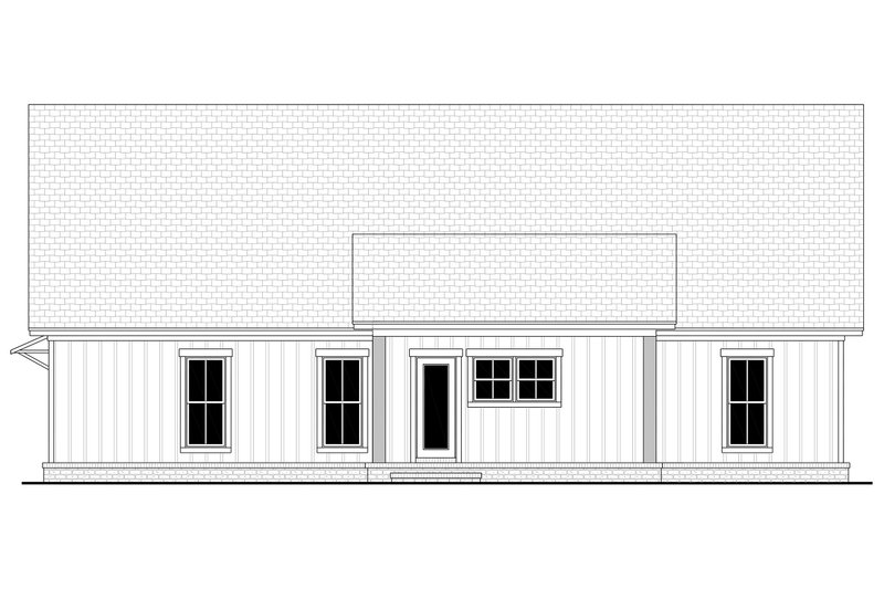 House Blueprint - Exterior - Rear Elevation 2 for Farmhouse House Plan #430-428 - 3 bed, 2 bath