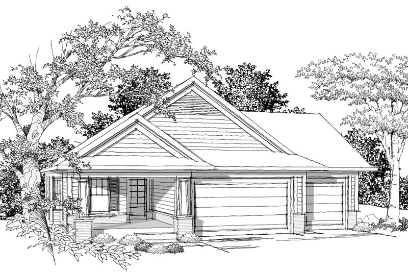 Architectural House Design - Photo for Ranch House Plan #70-1019 - 2 bed, 2 bath