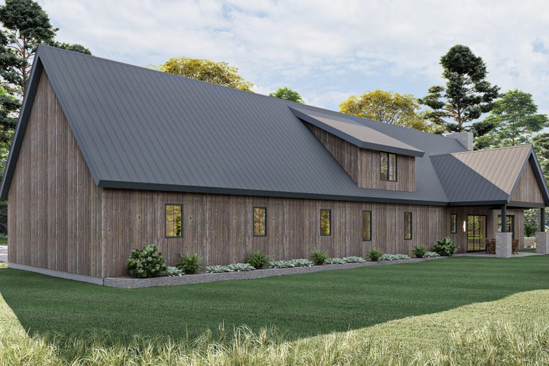 Architectural House Design - Exterior - Rear Elevation for Barndominium House Plan #455-315 - 3 bed, 2.5 bath