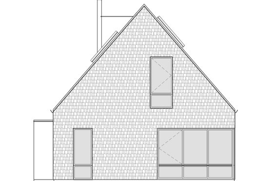 Exterior - Rear Elevation 4 for Cabin House Plan #1114-38 - 3 bed, 3 bath
