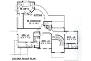 European Style House Plan - 4 Beds 4 Baths 3716 Sq/Ft Plan #67-243 