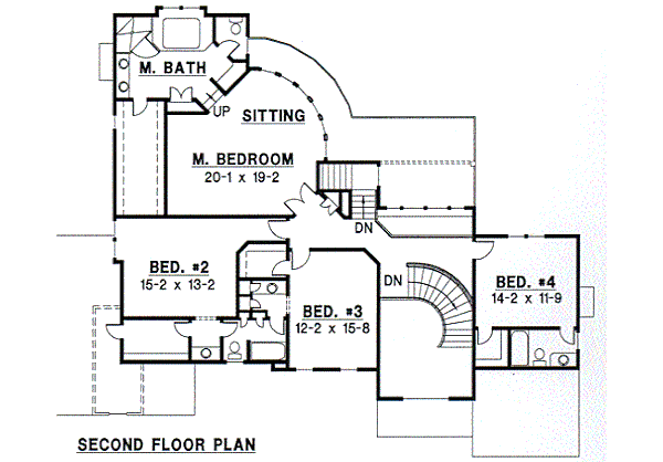 European Floor Plan - Upper Floor Plan #67-243