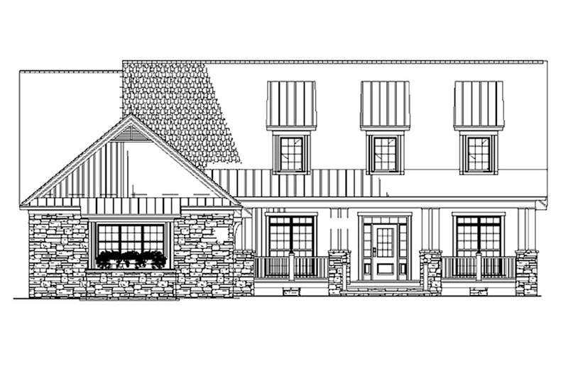 Home Plan - Front Elevation BW