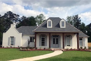 Exterior - Front Elevation 3 for Country House Plan #1074-23 - 4 bed, 3.5 bath