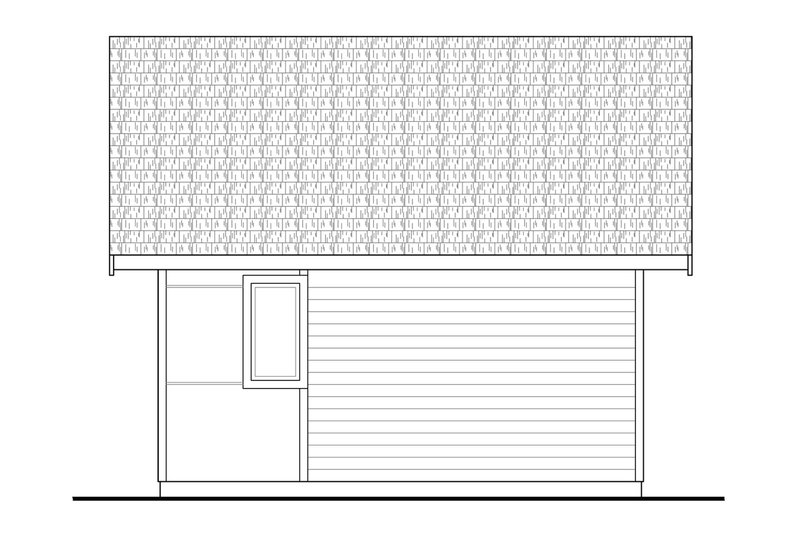 Home Plan - Exterior - Rear Elevation 1 for Modern House Plan #124-1361 - 1 bed, 1 bath