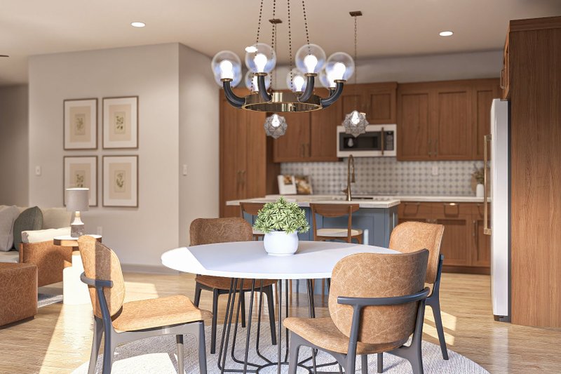 House Blueprint - Interior - Dining Room 1 for Ranch House Plan #455-367 - 3 bed, 2 bath