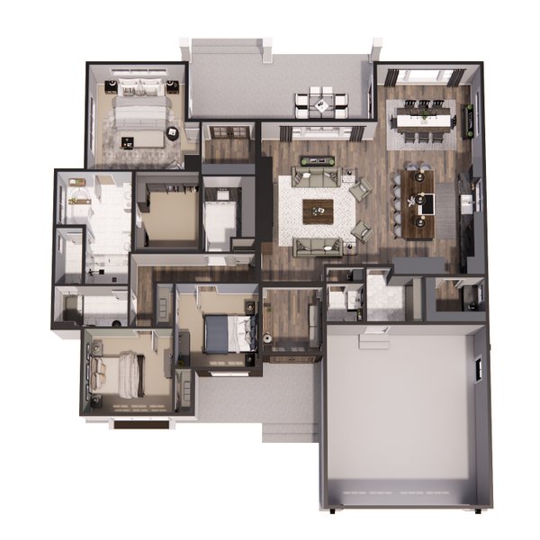 Farmhouse Floor Plan - Main Floor Plan #51-1237