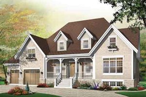 Country Exterior - Front Elevation Plan #23-655