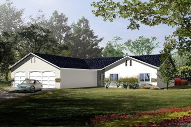 Dream House Plan - Adobe / Southwestern Exterior - Front Elevation Plan #1-587