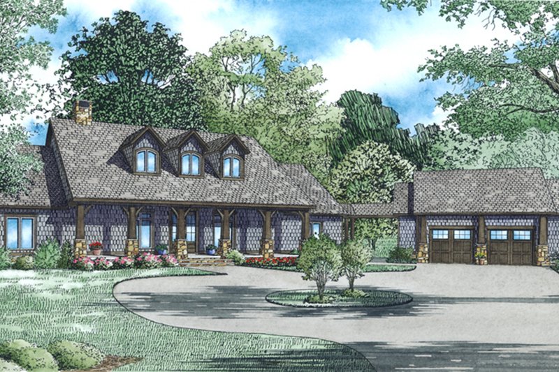 House Design - Cottage, Front Elevation 