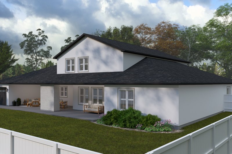 House Design - Exterior - Rear Elevation 2 for Farmhouse House Plan #1060-347 - 4 bed, 4.5 bath