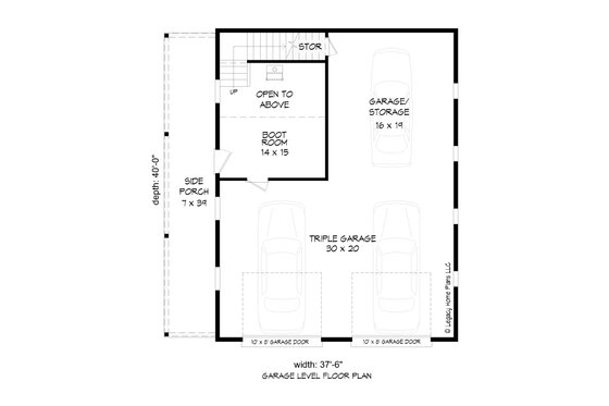 Floor Plan - Main Floor for Country House Plan #932-624 - 1 bed, 1 bath