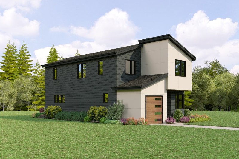 House Blueprint - Exterior - Other Elevation 1 for Contemporary House Plan #48-1144 - 3 bed, 2.5 bath