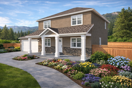 Exterior - Front Elevation 4 for Farmhouse House Plan #1060-441 - 3 bed, 2.5 bath
